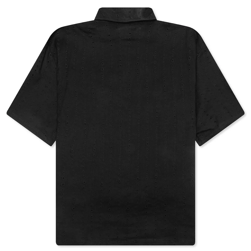 Clarity Woven Polo - Black - Image 2