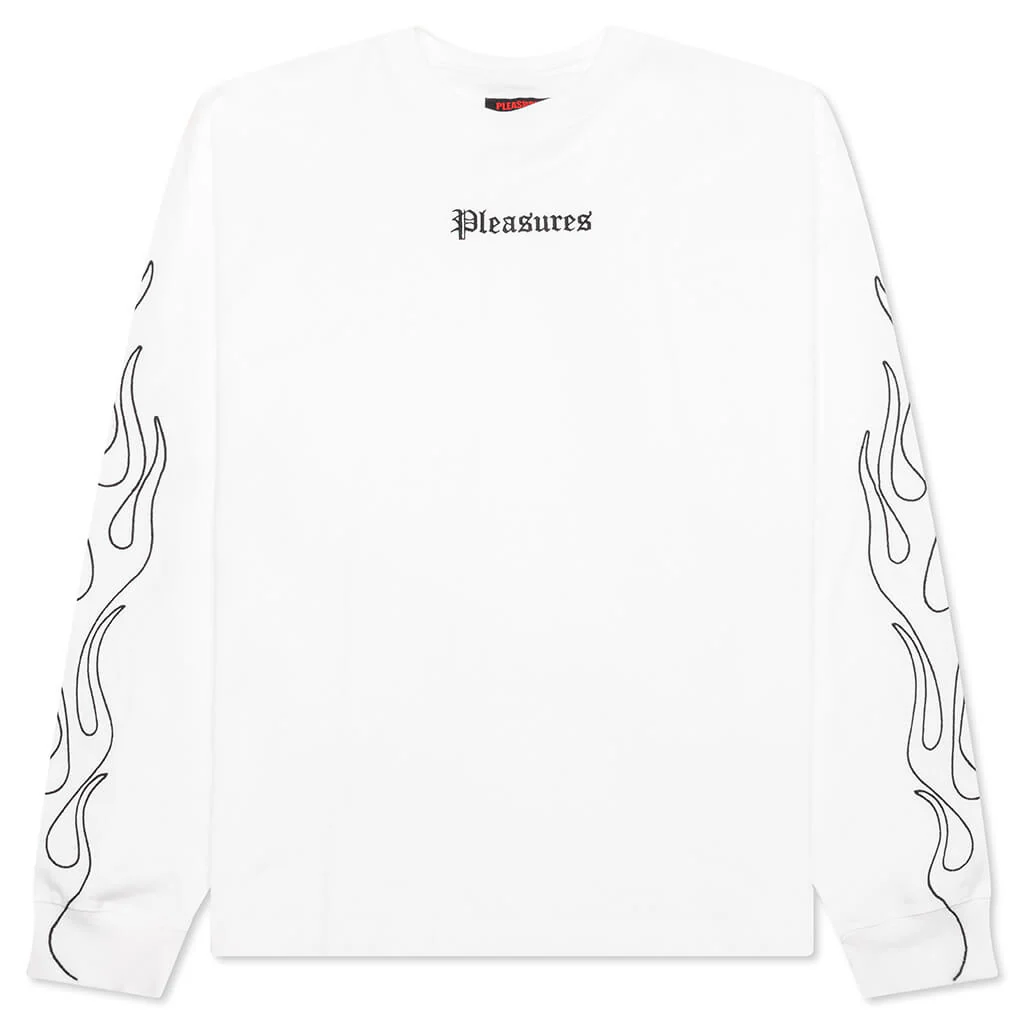 Fiery Heavyweight Longsleeve - White
