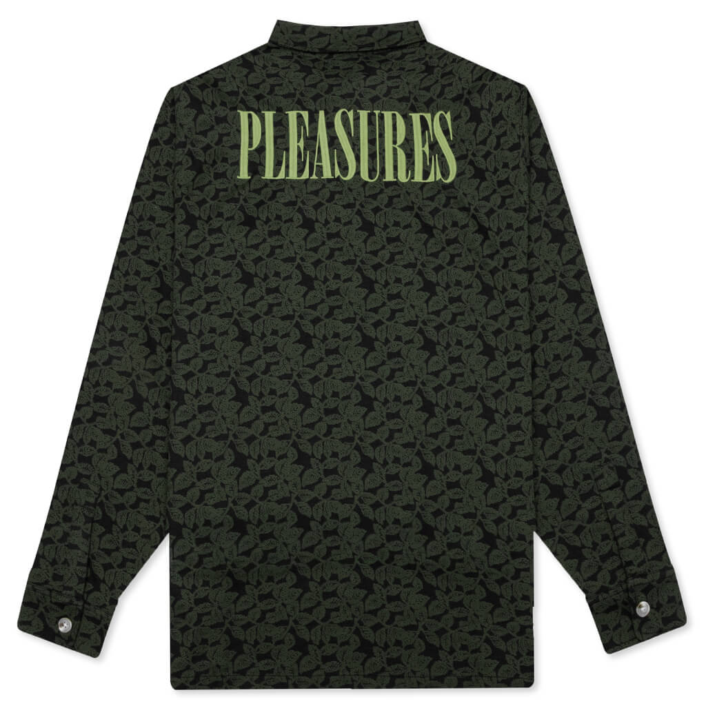 Leaf Half Zip Shirt - Olive - Image 2