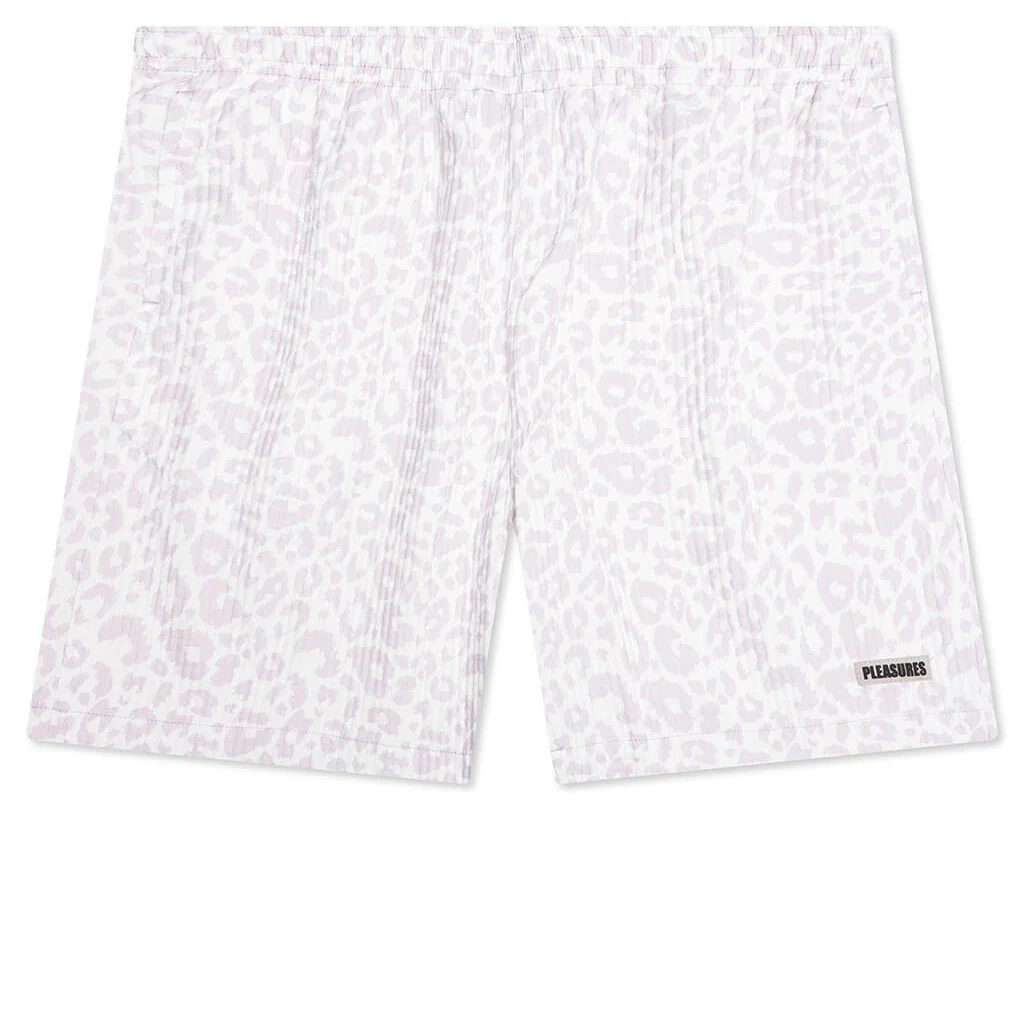Leopard Active Shorts - Off White