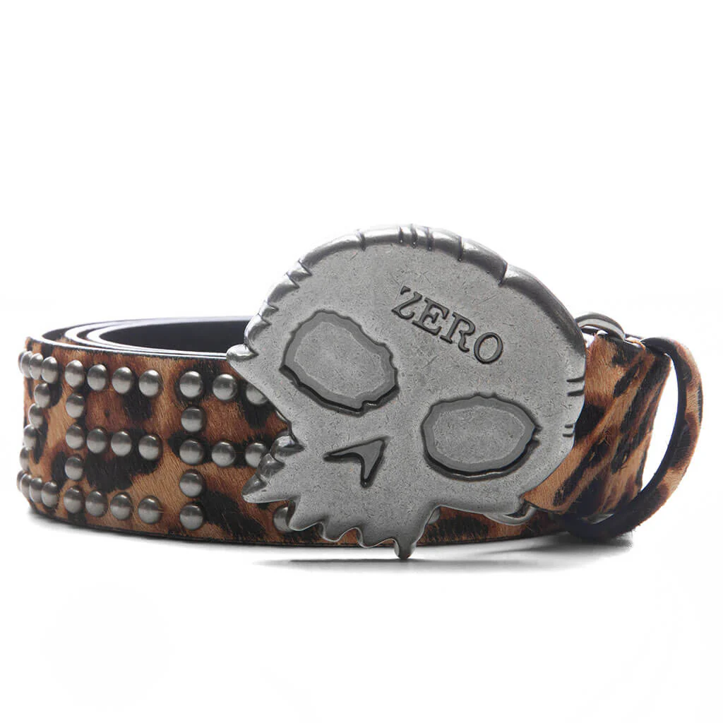 Pleasures x Zero Leopard Studded Belt - Leopard