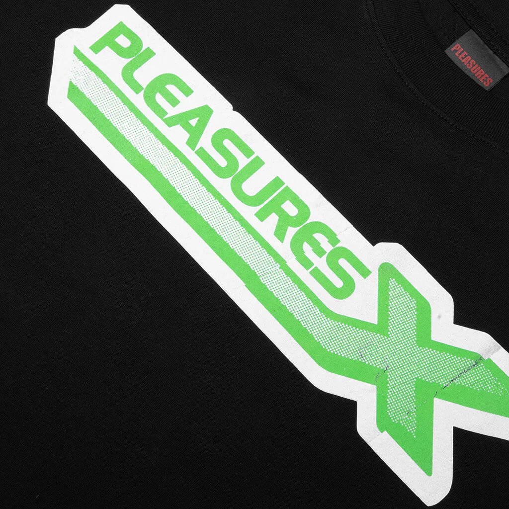 Pleasures X L/S T-Shirt - Black - Image 3