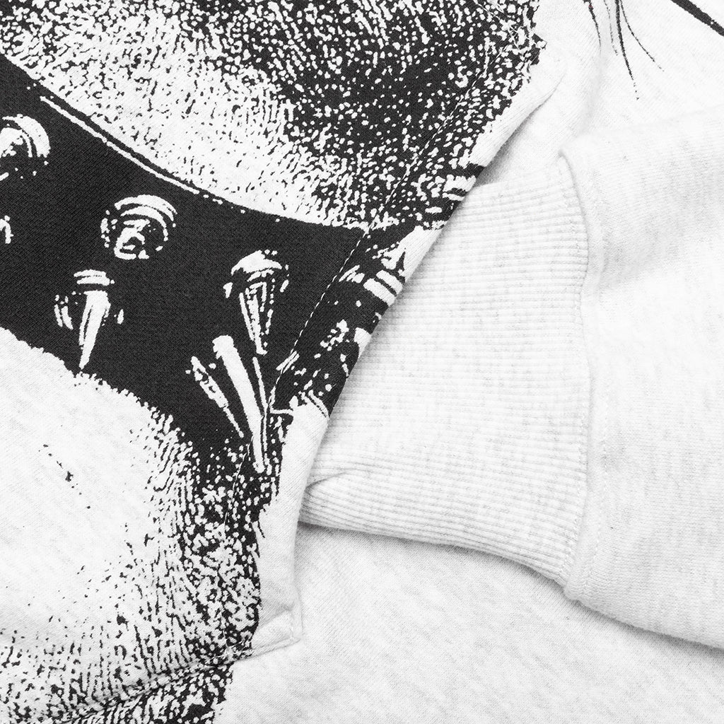 Punk Duck Hoodie - Heather Grey - Image 4