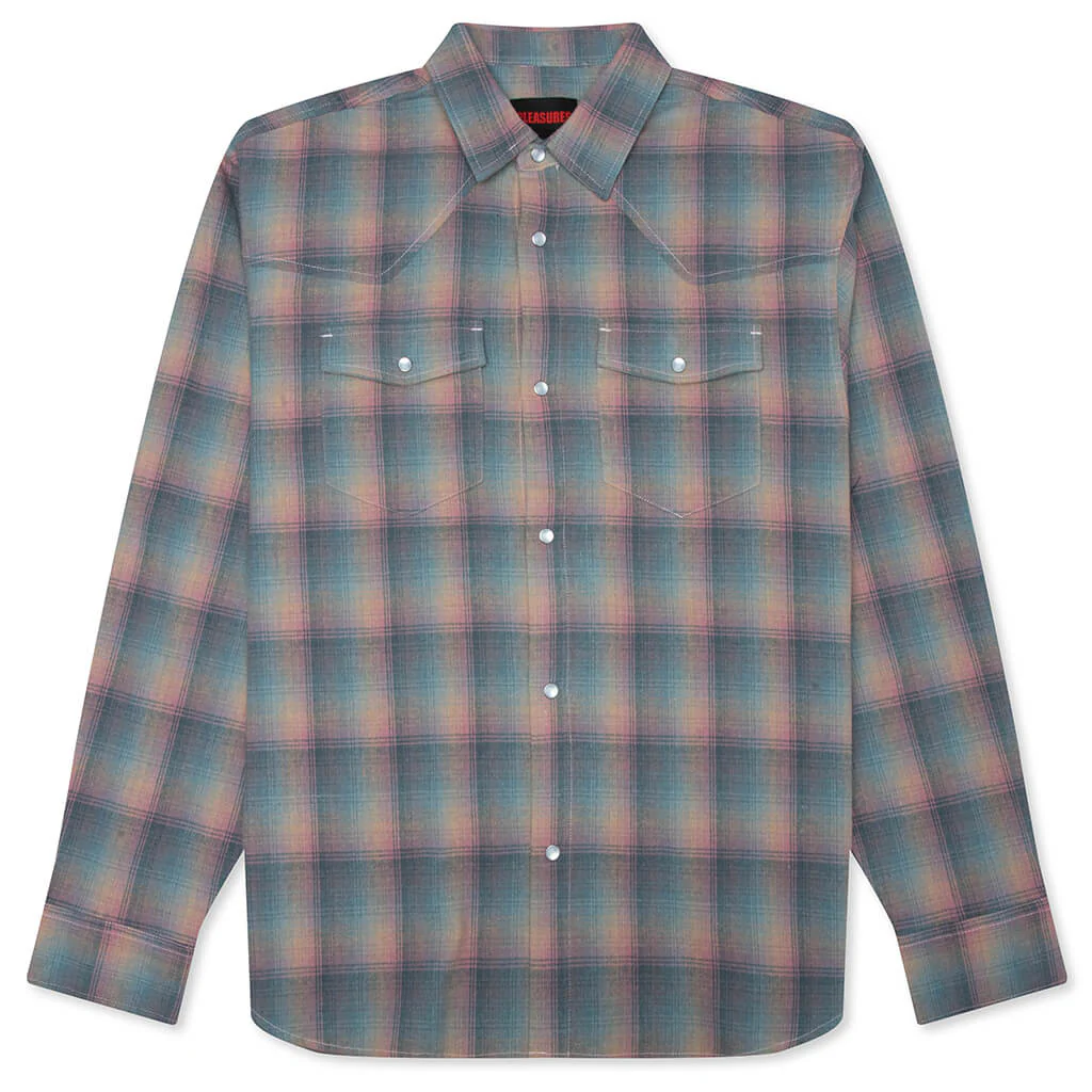 Sender Western Button Up - Pink