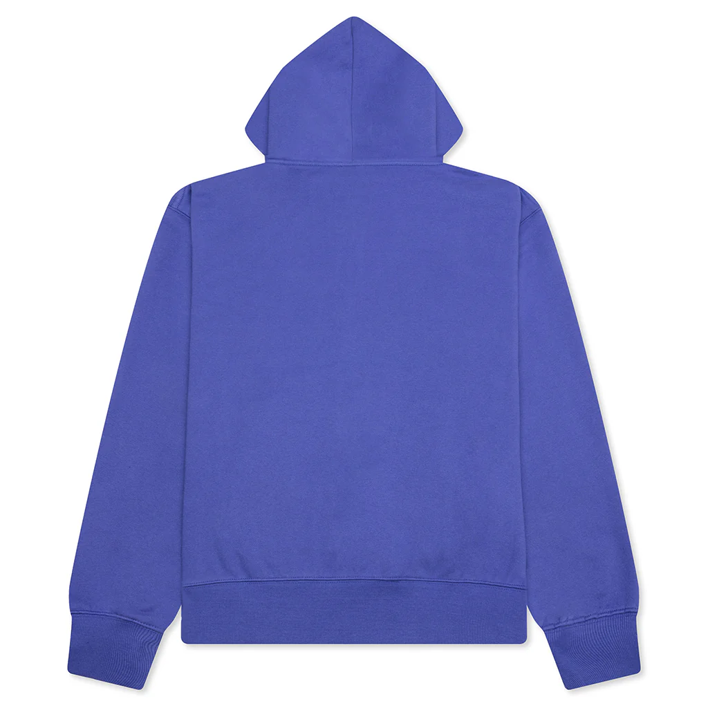 Split Zip Hoodie - Blue - Image 2