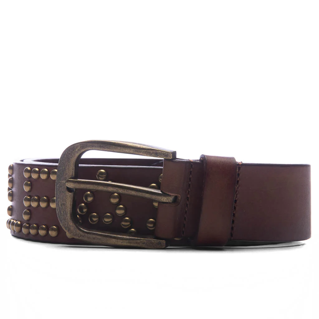 Studded Belt - Brown