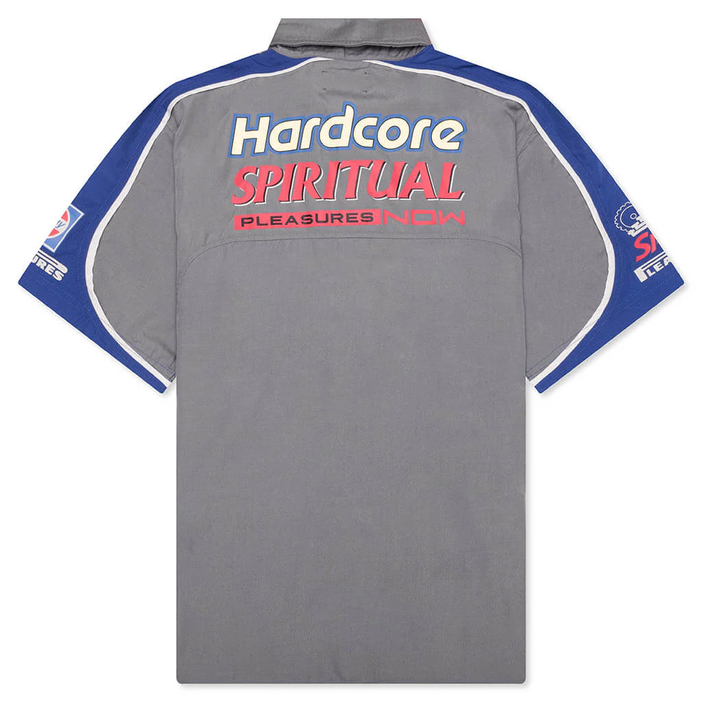 Terror Button Up Shirt - Grey - Image 2