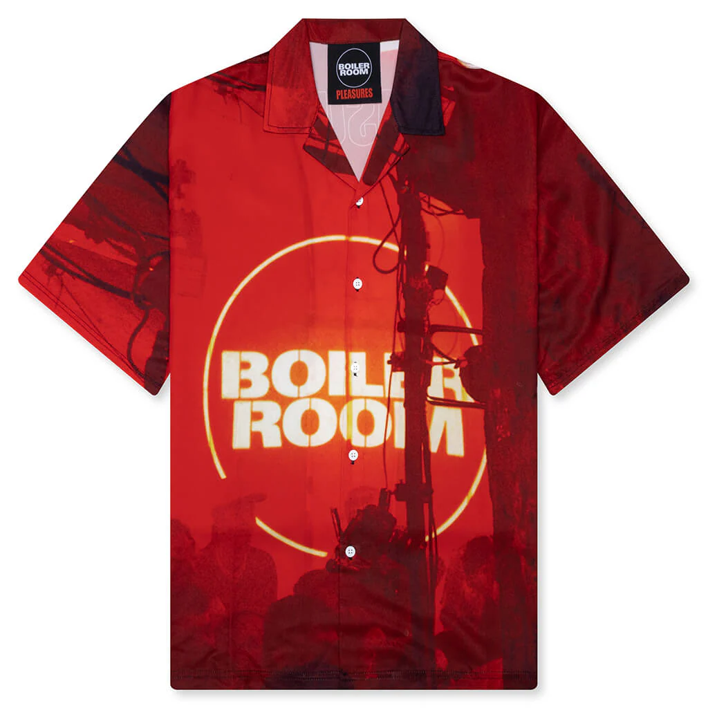 Pleasures x Boiler Room Venue Button Up - Red