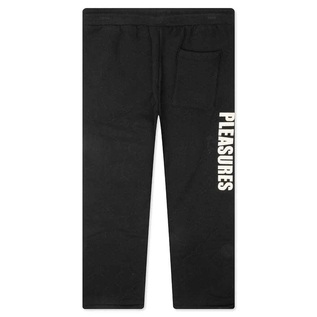 Wave Quilted Easy Pants - Black - Image 2