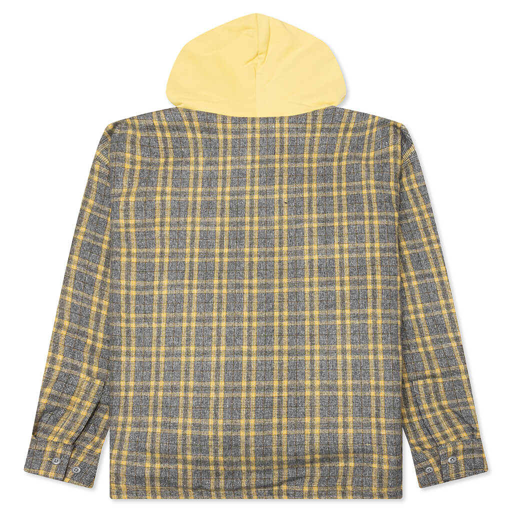 Wolf Hooded Overshirt - Grey - Image 2