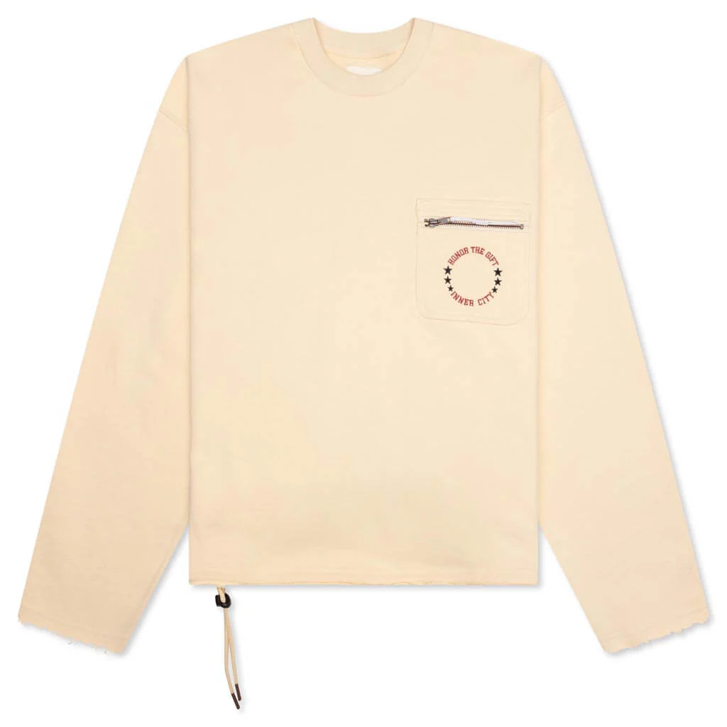 Pocket Pullover Crewneck - Bone