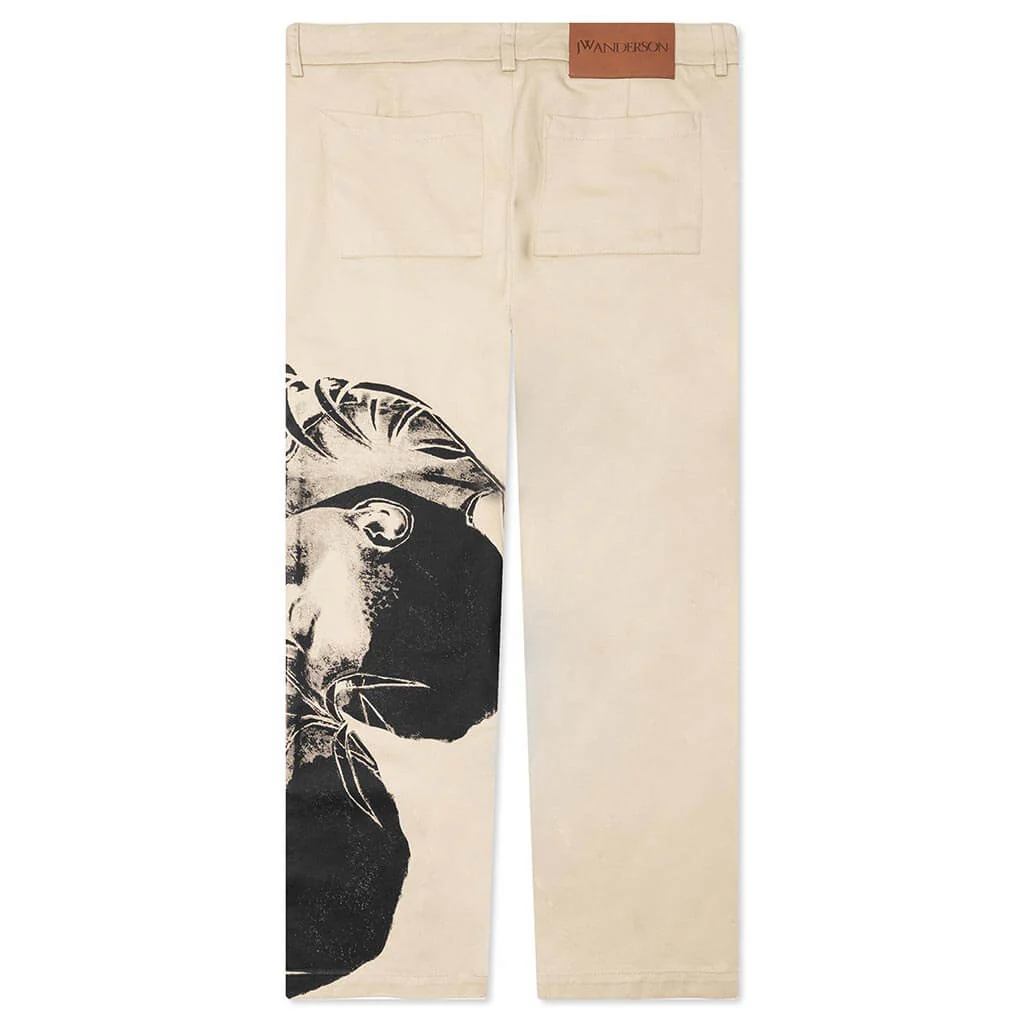 POL Print Chino Trousers - Beige - Image 2