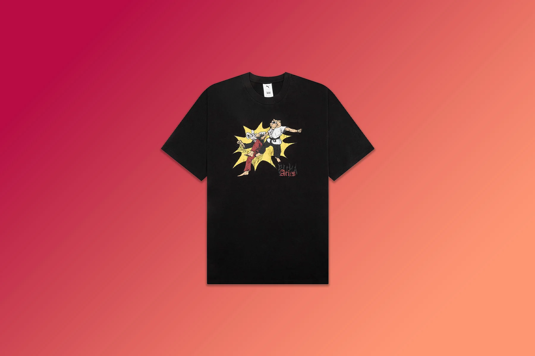 Puma x Aries Graphic T-Shirt - Black - Image 6