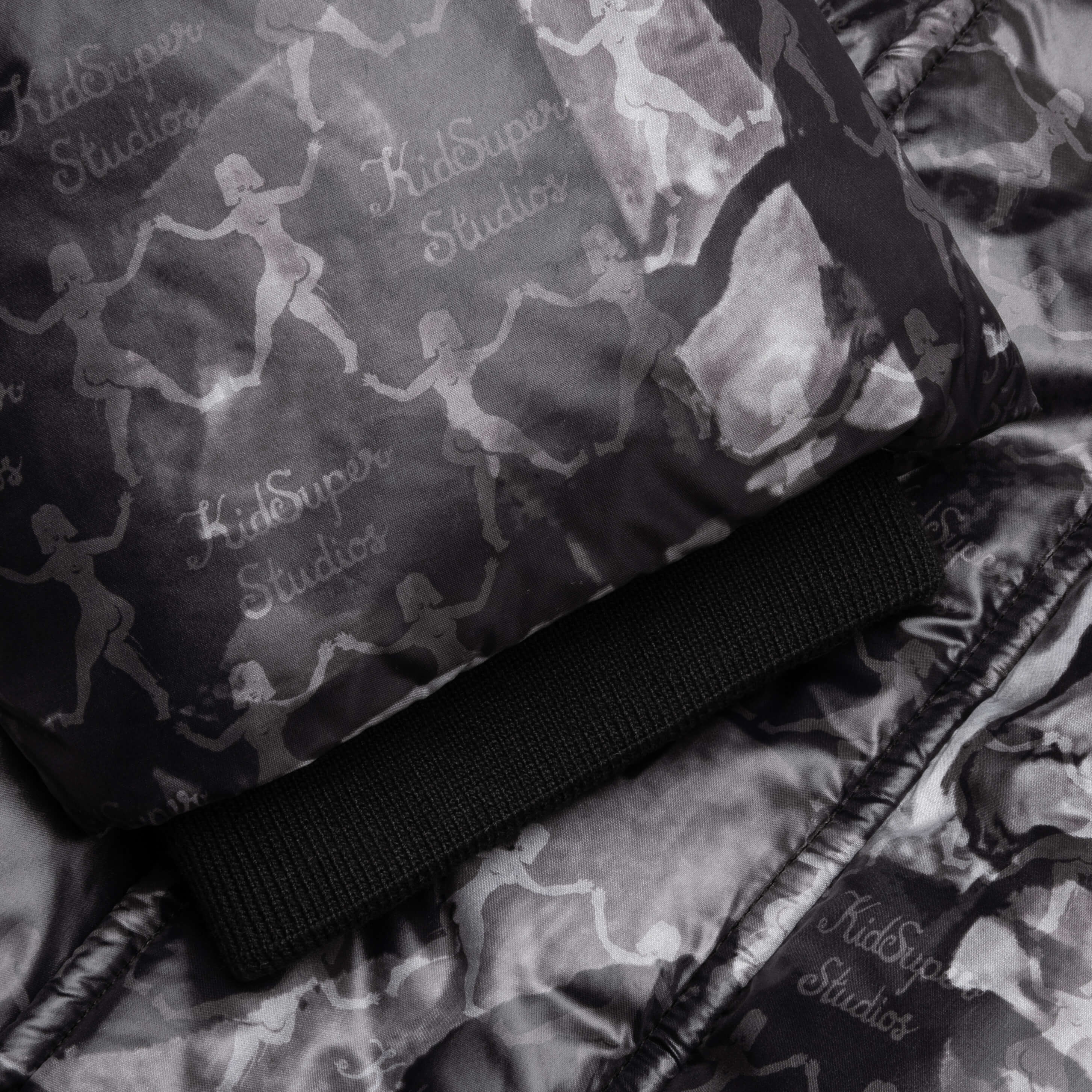 Puma x KidSuper MMQ AOP Puffer Jacket - Black - Image 5