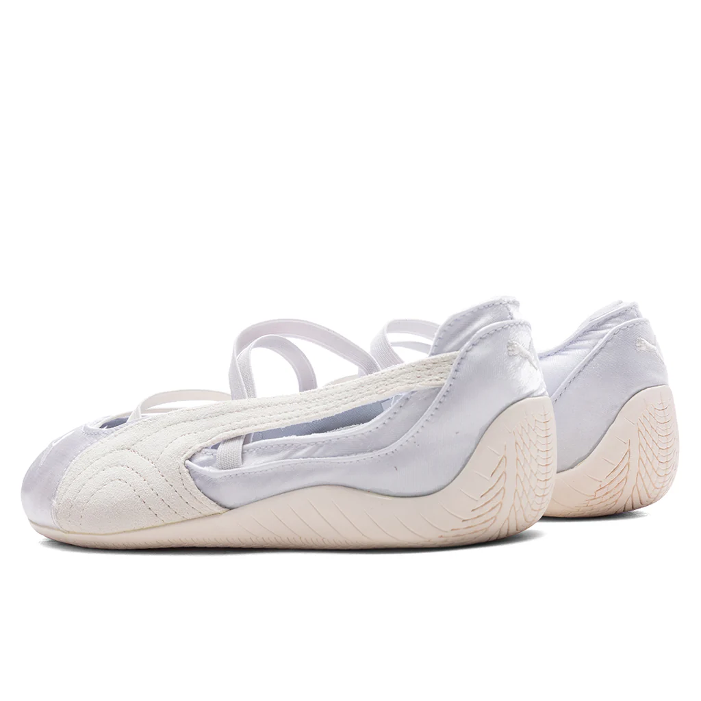 Women's Speedcat Ballet Satin - Silver Mist/Warm White - Image 3