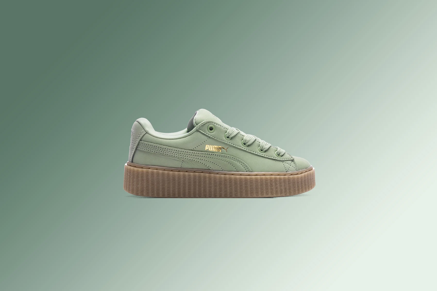 Puma x Fenty Creeper Phatty Nubuck (JR) - Green Fog - Image 5