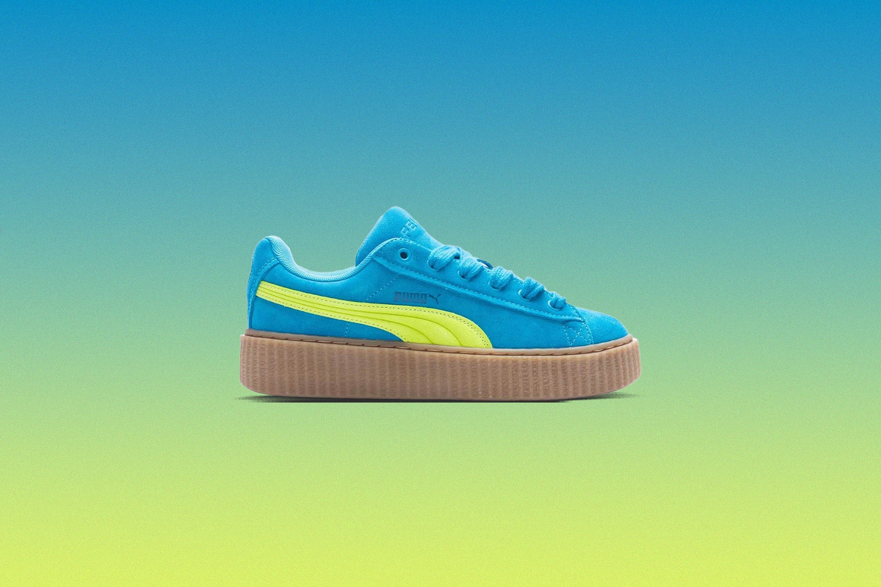Women's Puma x Fenty Creeper Phatty - Speed Blue/Lime Pow/Gum - Image 5