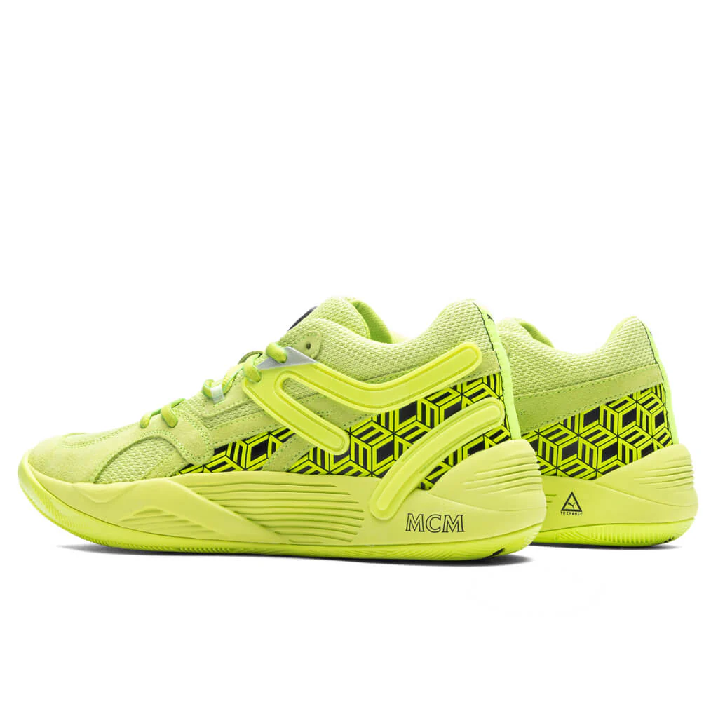 Puma x MCM TRC Blaze Court - Acid Lime/Black - Image 3