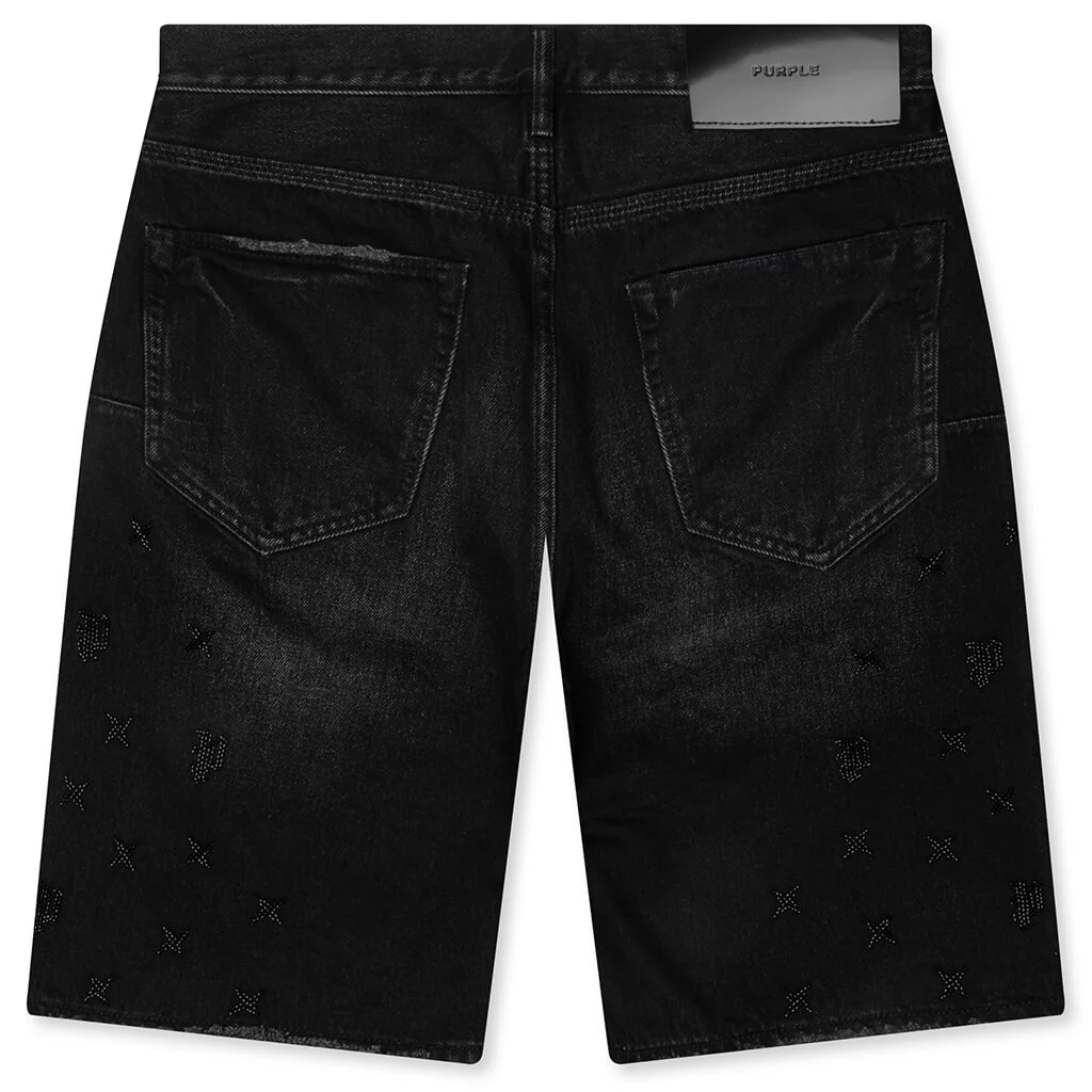 Beaded Monogram Shorts - Black - Image 2