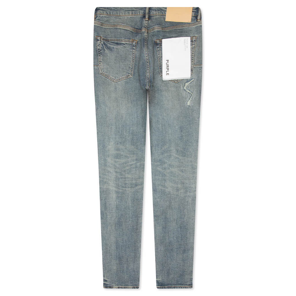 P001 Vintage Repair Denim Pants - Light Indigo - Image 2