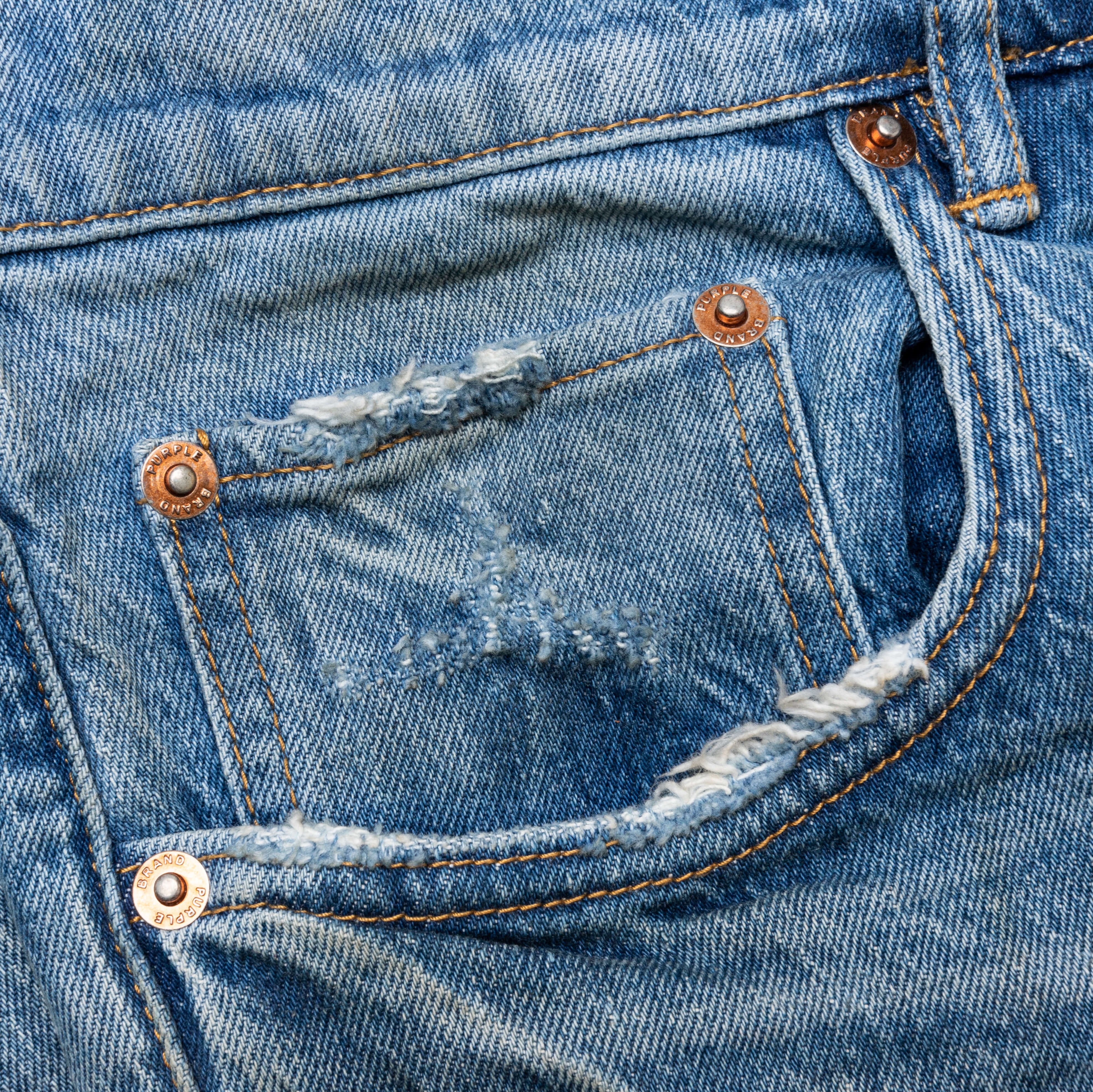Vintage Back Pocket Blowout - Light Indigo - Image 3