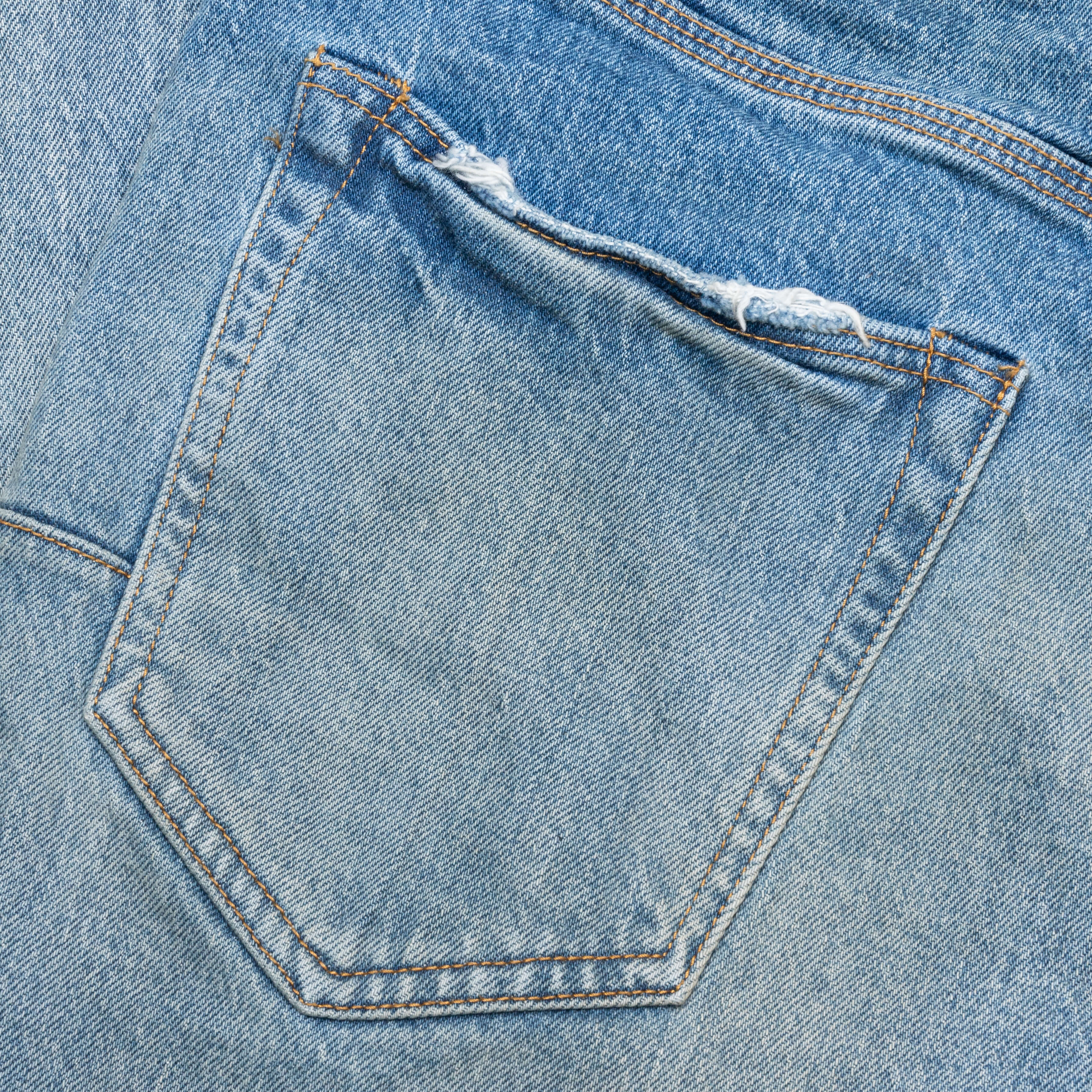 Vintage Back Pocket Blowout - Light Indigo - Image 4