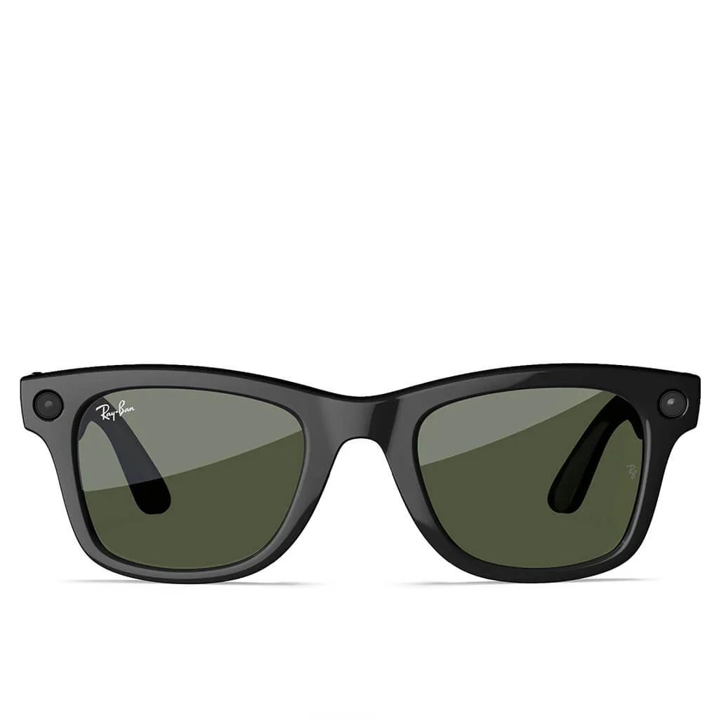Meta Wayfarer - Shiny Black/G-15 Green