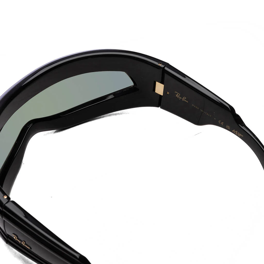 Ray-Ban x A$AP Rocky Ultra Wrap 001 - Black/Green Mirror Silver - Image 3