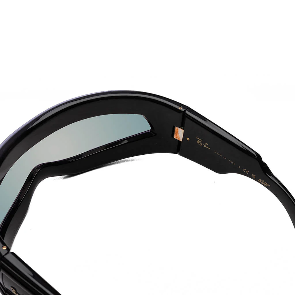 Ray-Ban x A$AP Rocky Ultra Wrap 001 - Black/Light Grey Mirror Blue - Image 3