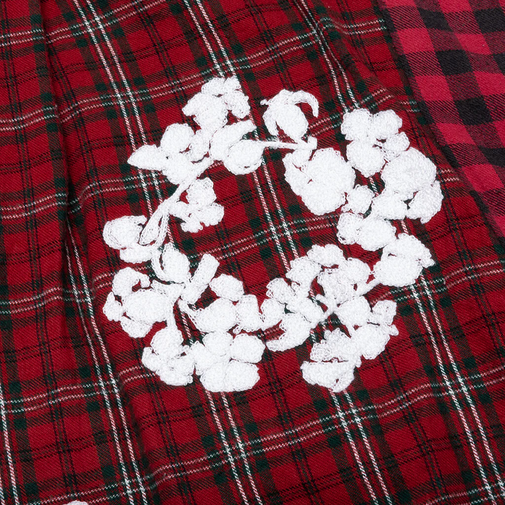 Readymade x Denim Tears Check L/S Shirt - Red - Image 7