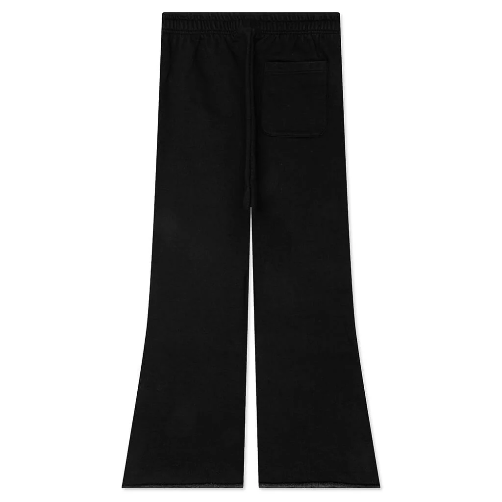 Flare Sweat Pants - Black - Image 2
