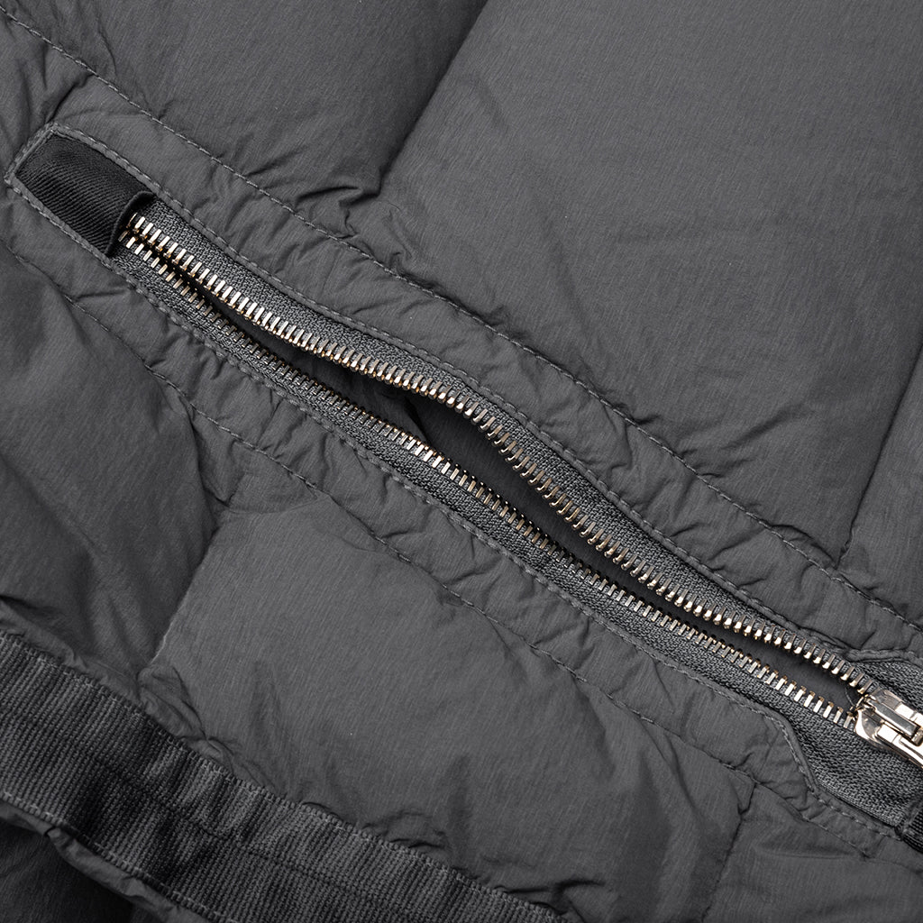 Real Feather Hooded Jacket - Lead Grey - Image 4