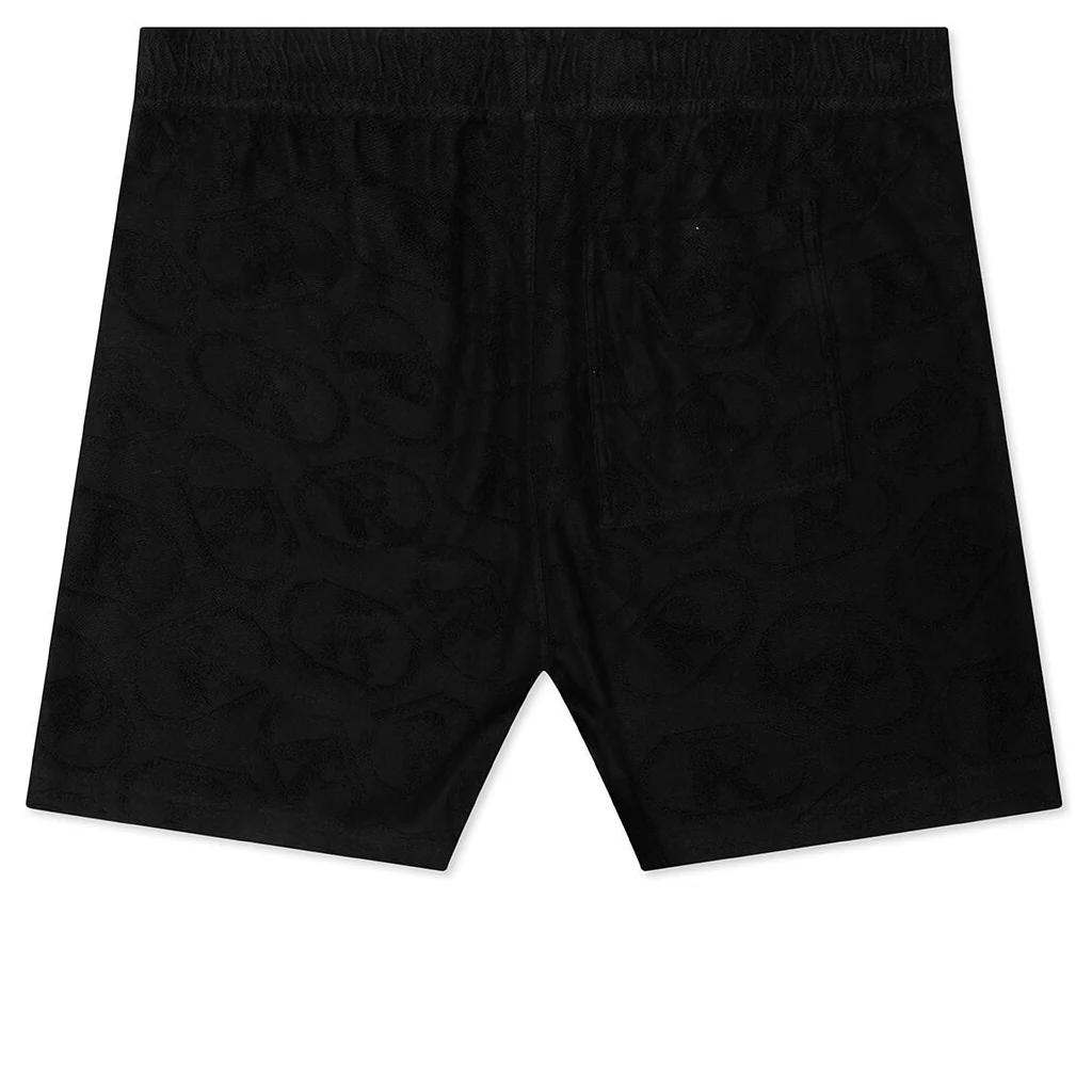 AOP Towel Short - Black - Image 2