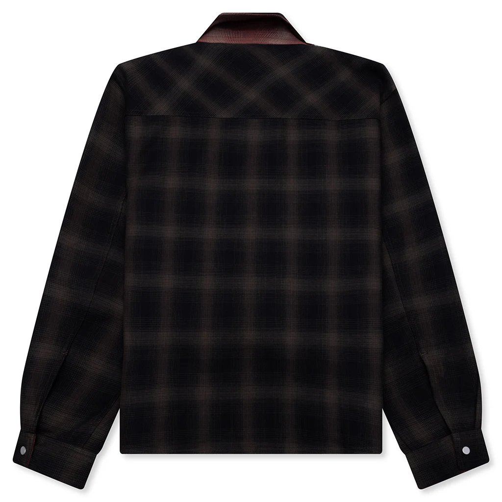 Bonded Reversible Check Shirt - Nero - Image 2