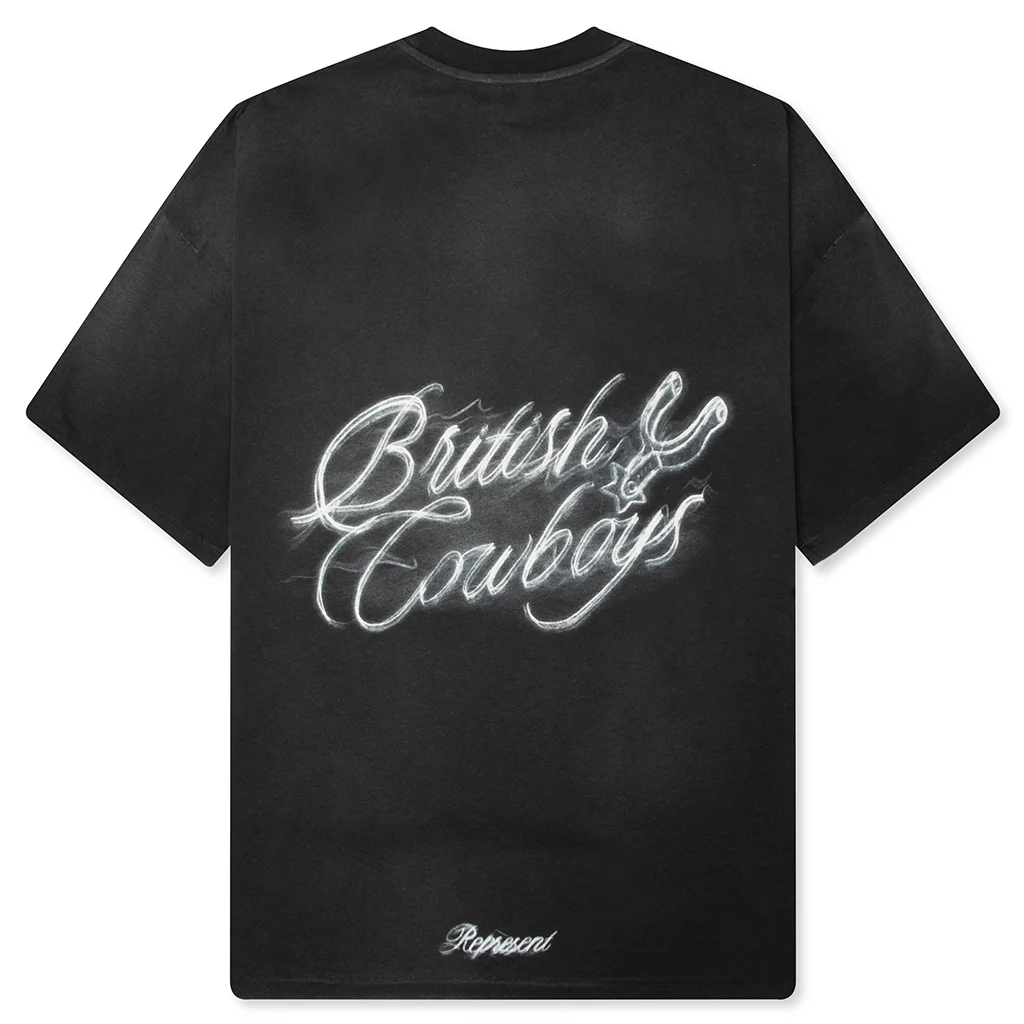 British Cowboys T-Shirt - Stained Black - Image 2
