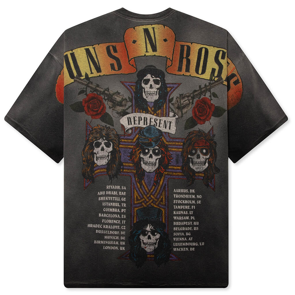 Represent x Guns N' Roses Tour T-Shirt - Stained Black - Image 2