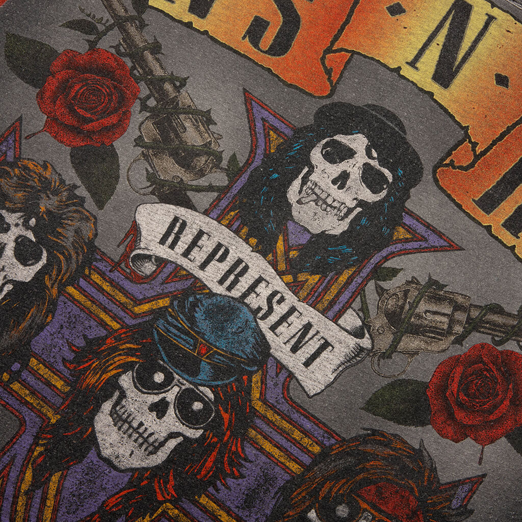 Represent x Guns N' Roses Tour T-Shirt - Stained Black - Image 5