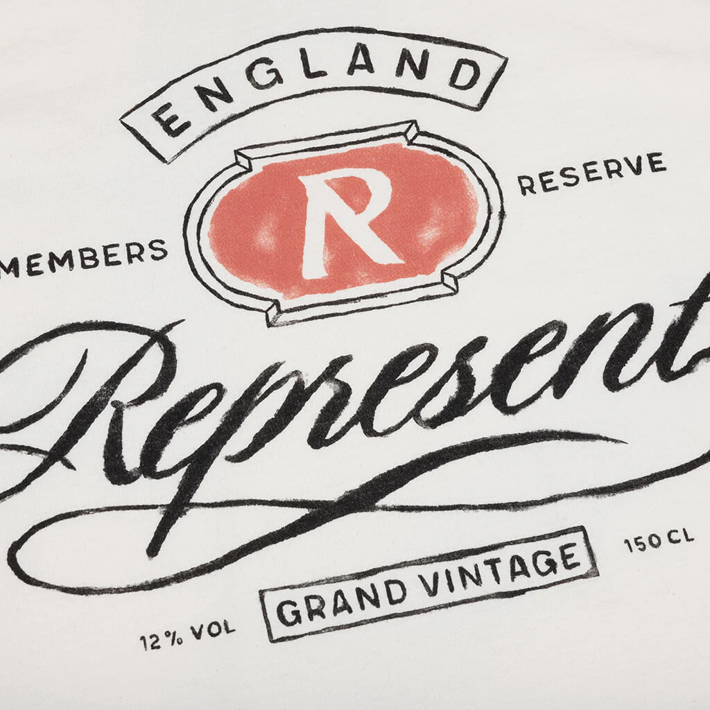 Grand Vintage Hand Drawn T-Shirt - Aged White - Image 4