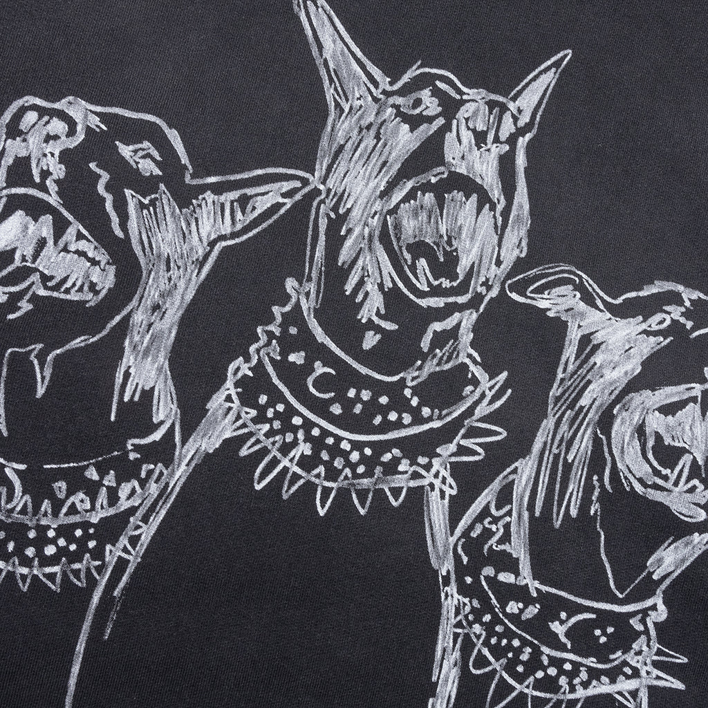 Hand Drawn Thoroughbred Dogs Hoodie - Aged Black - Image 5