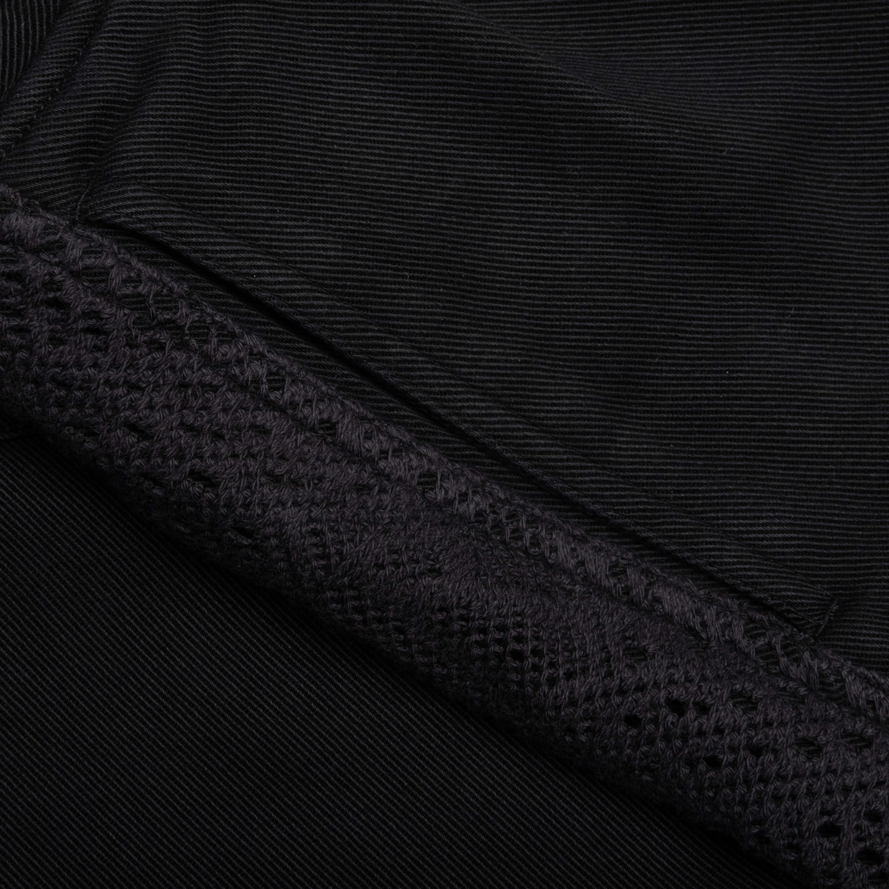 Knitted Panel Shorts - Black - Image 3