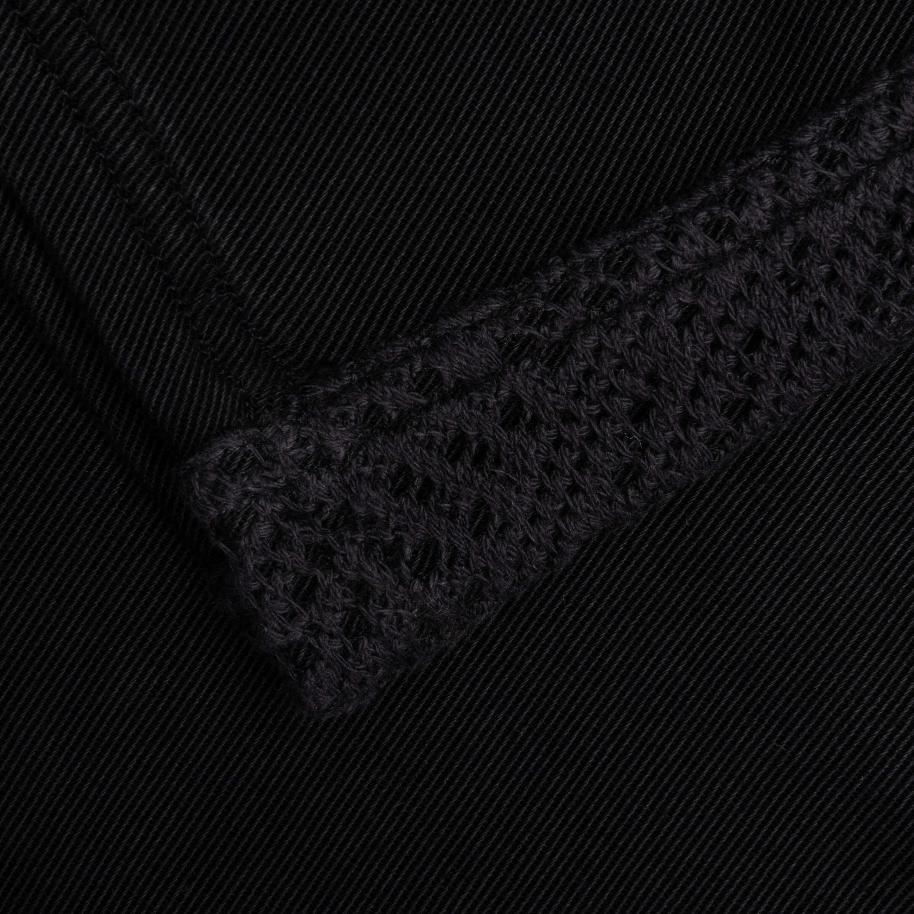 Knitted Panel Shorts - Black - Image 4