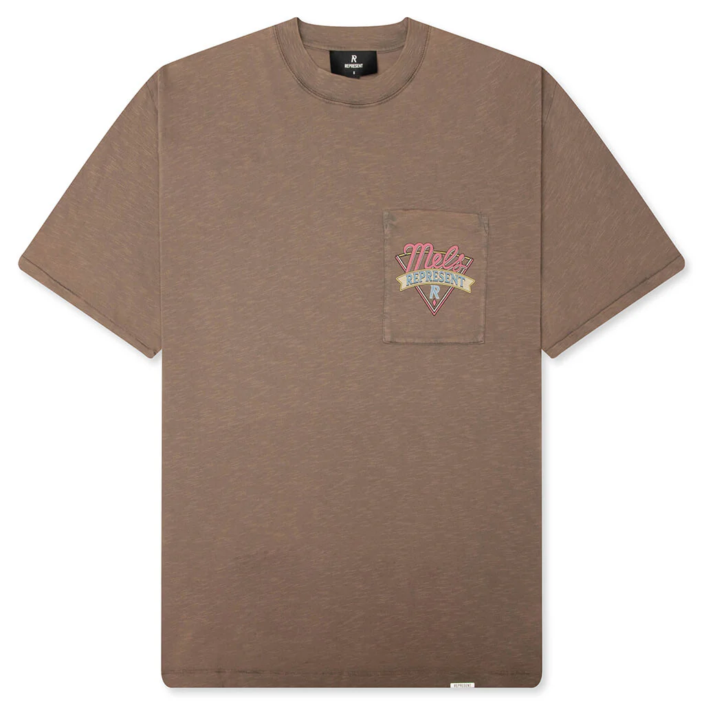 Represent x Mel's Diner T-Shirt - Dusty Brown