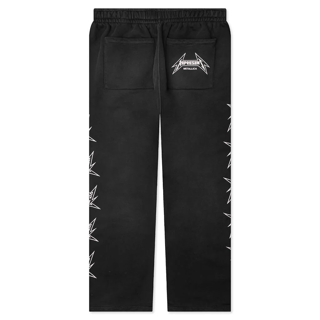 Metallica 40 Year Anniversary Sweat Pants - Stained Black - Image 2