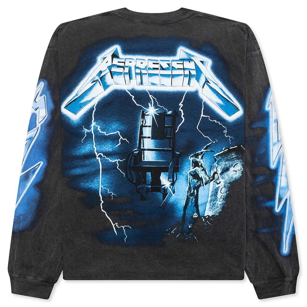 Metallica Ride The Lightning L/S T-Shirt - Vintage Grey - Image 2