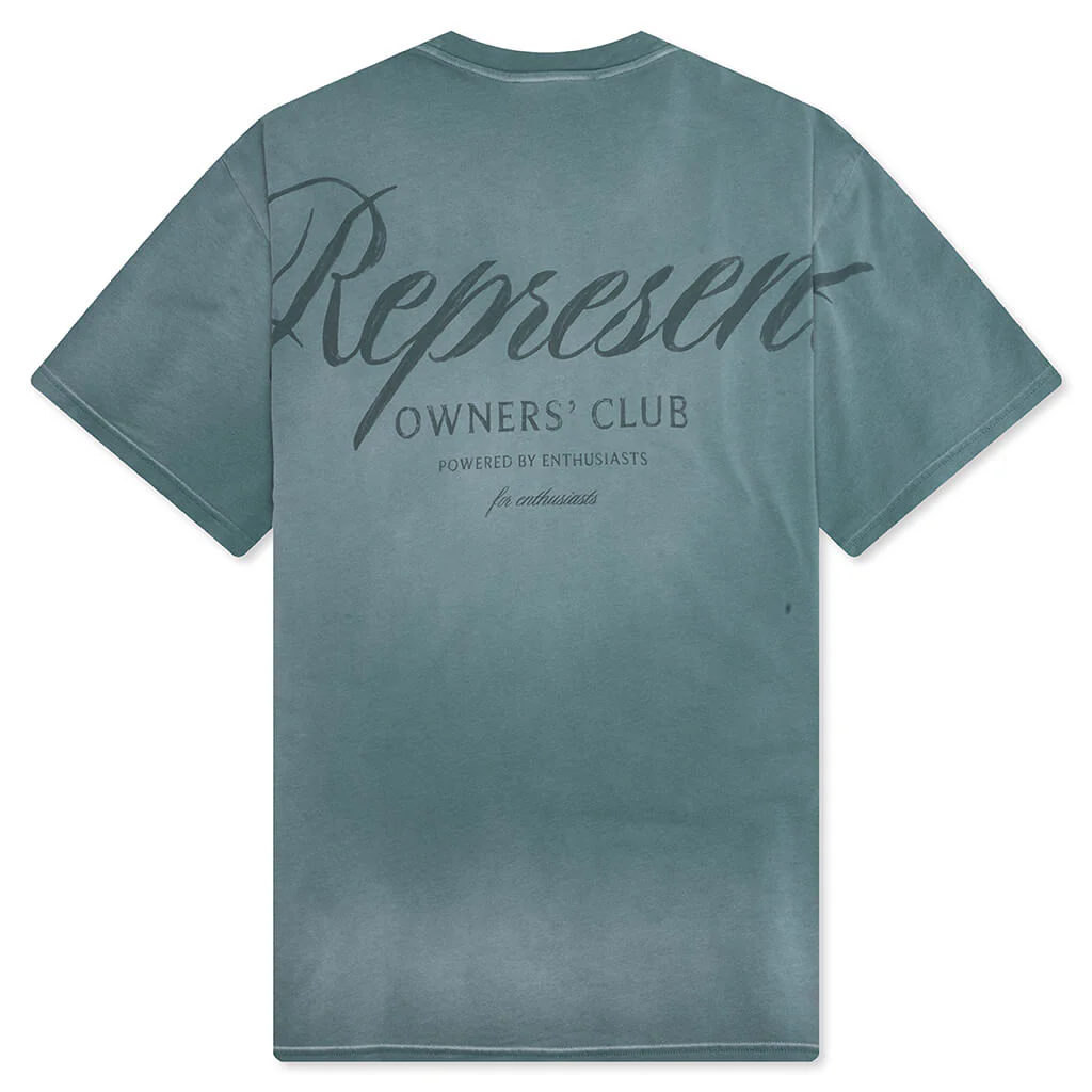 Owner Club Script T-Shirt - Vintage Green - Image 2