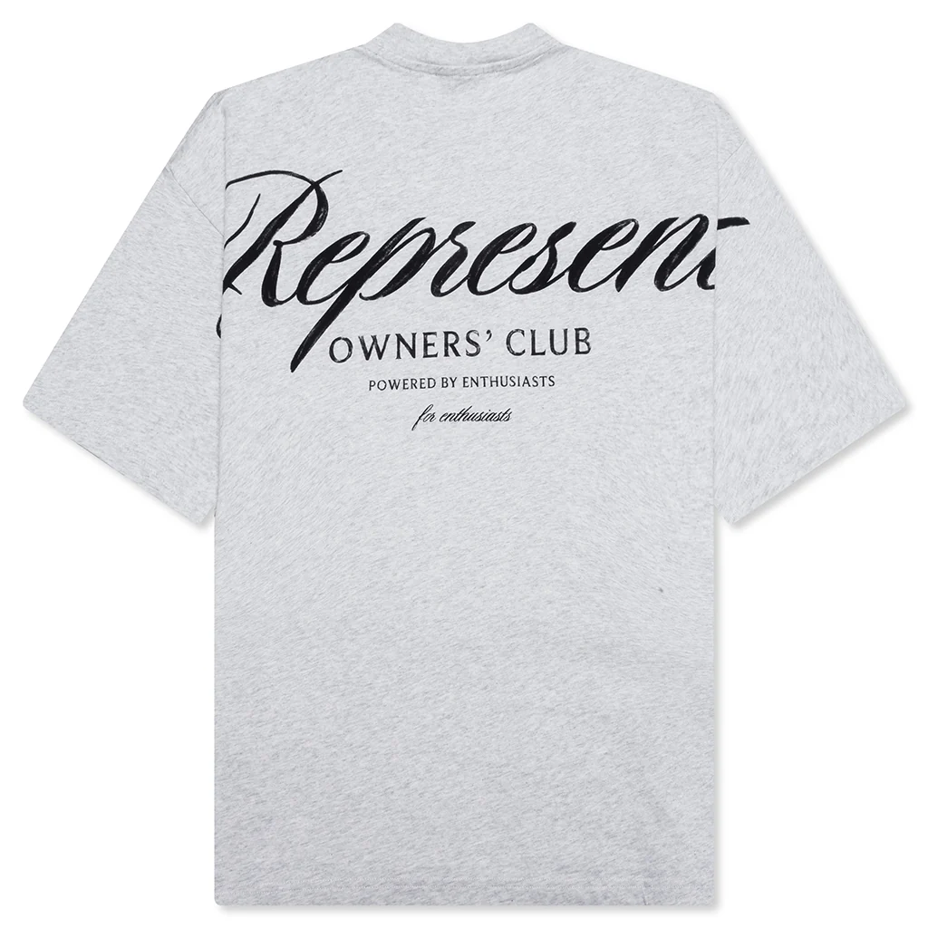 Owners Club Script T-Shirt - Cream Marl - Image 2