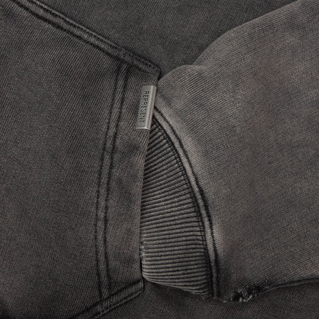 Pegasus Zip Through Hoodie - Vintage Grey - Image 4