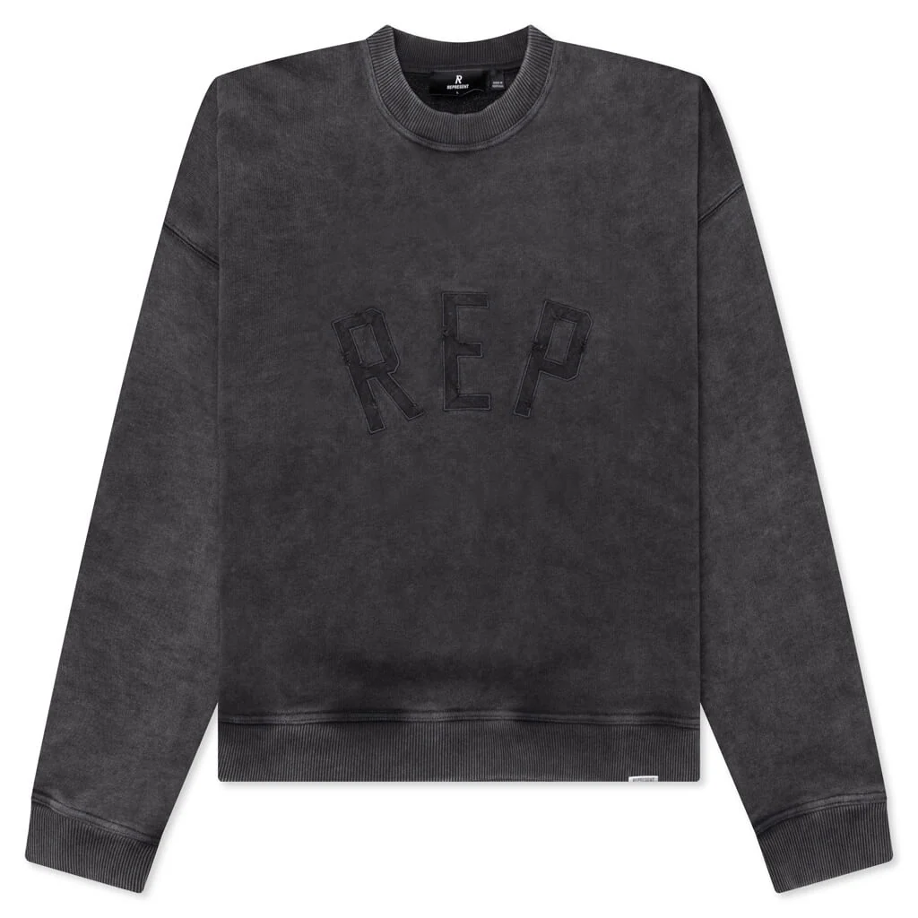 Red Applique Sweater - Vintage Black