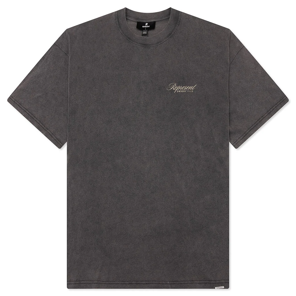 Owners Club Script T-Shirt - Vintage Grey