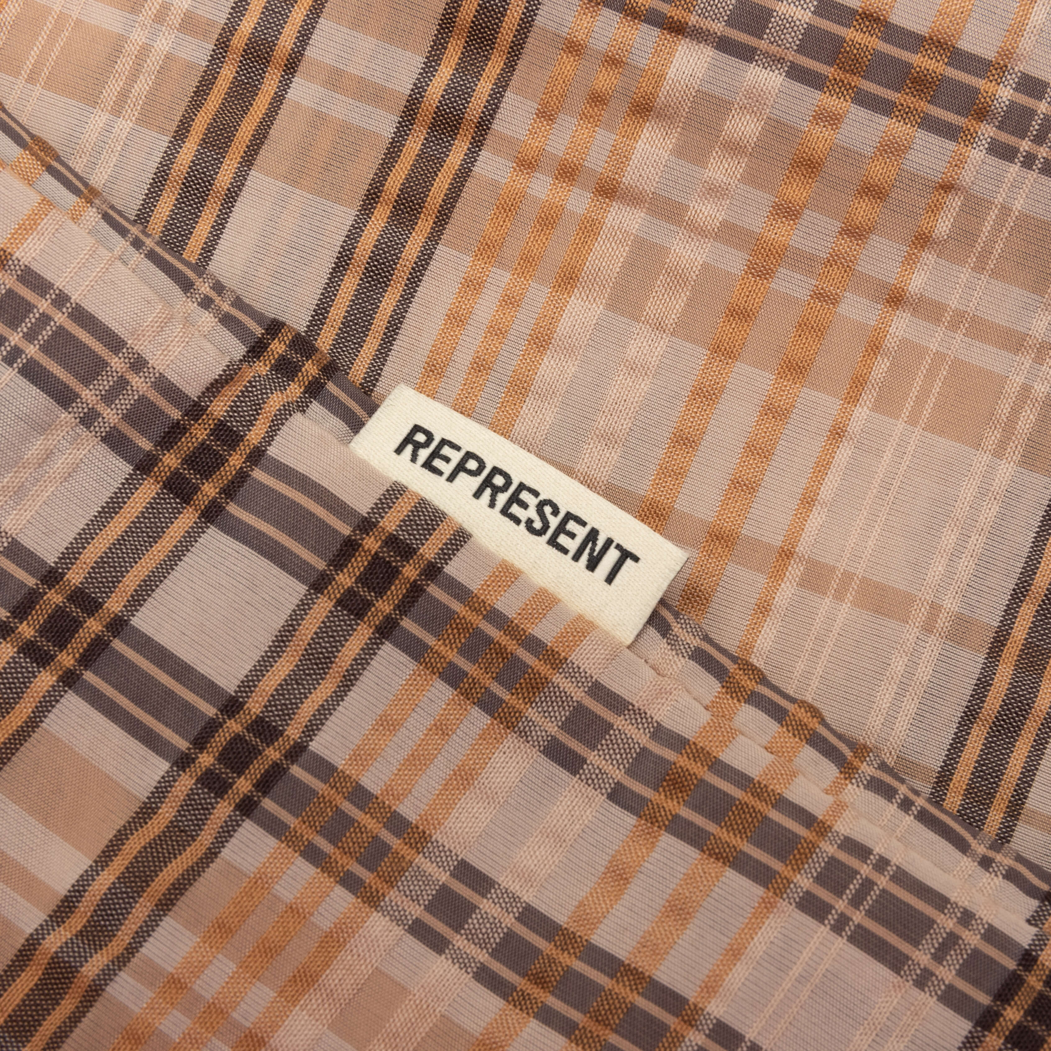 Sheer Flannel Shirt - Brown Checker - Image 5